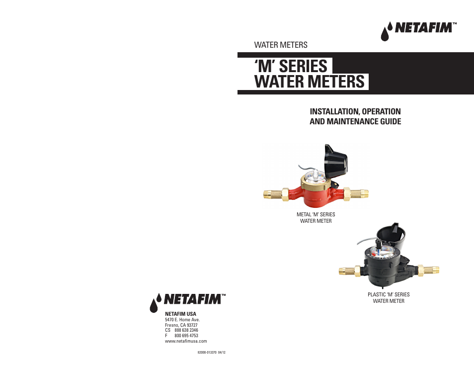 Baseline Systems BFM Series Flow Meter User Manual | 8 pages