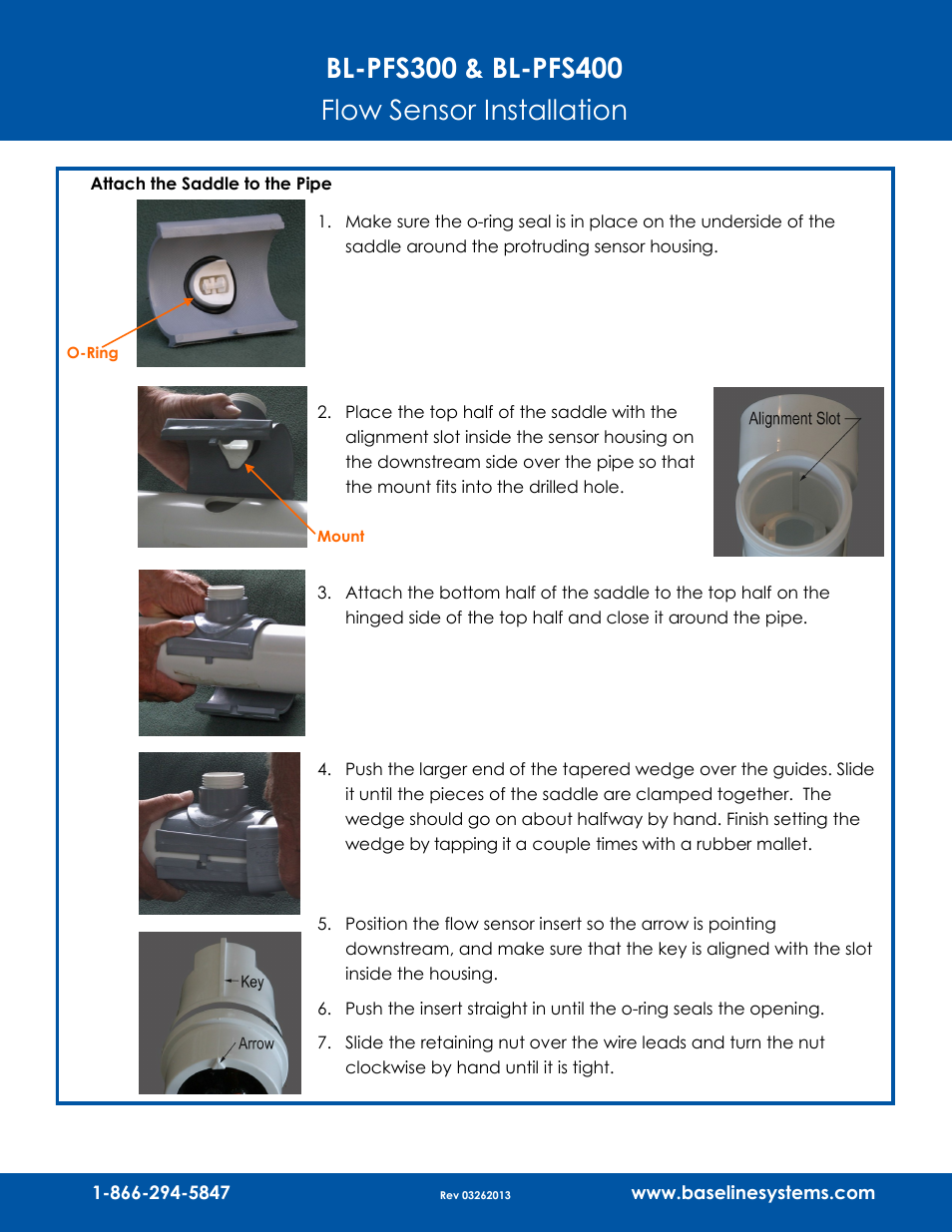 Baseline Systems BL-PFS400 Flow Sensor User Manual | Page 4 / 5