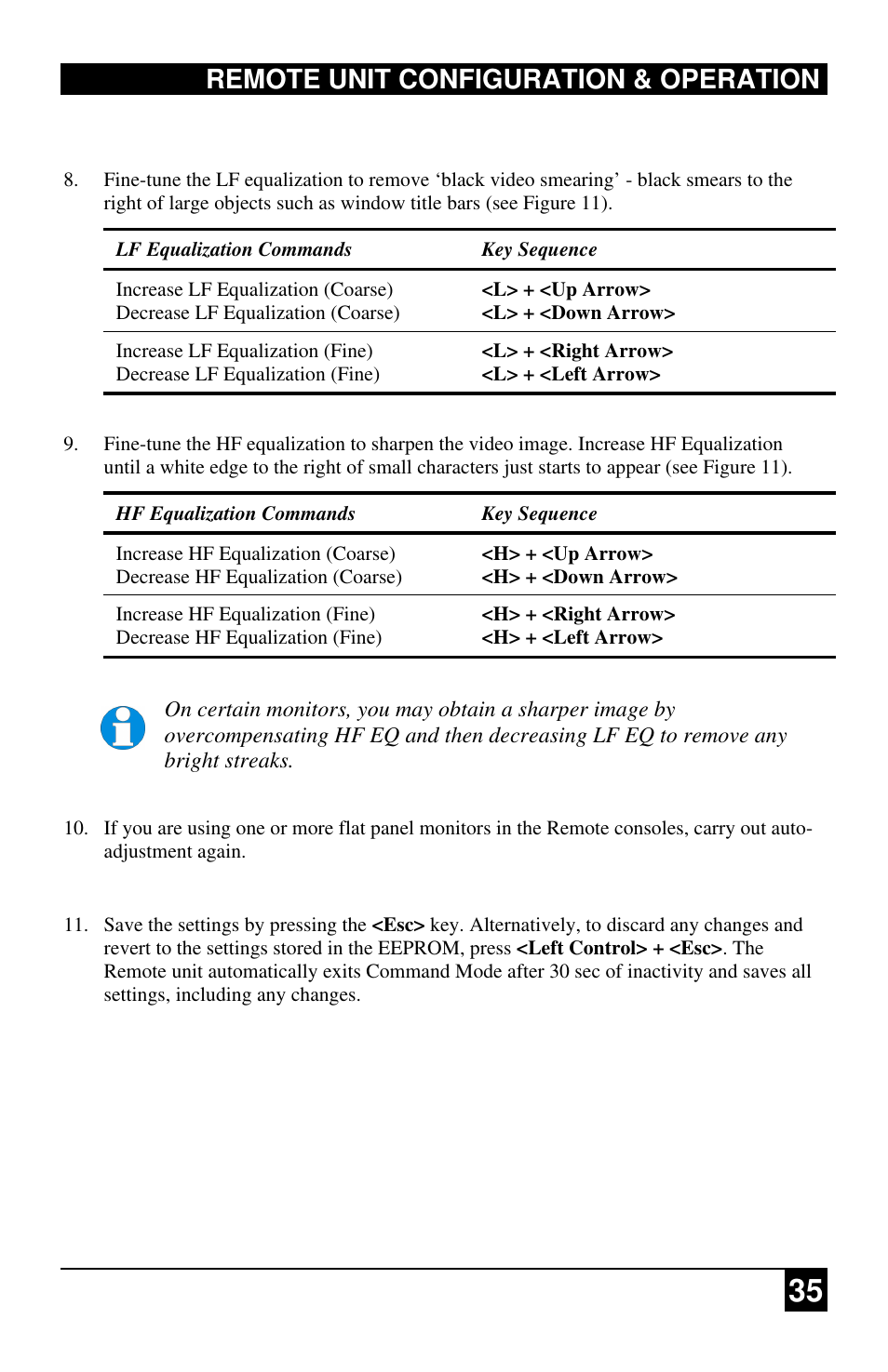 Remote unit configuration & operation | Black Box ACU2222A User Manual | Page 36 / 66