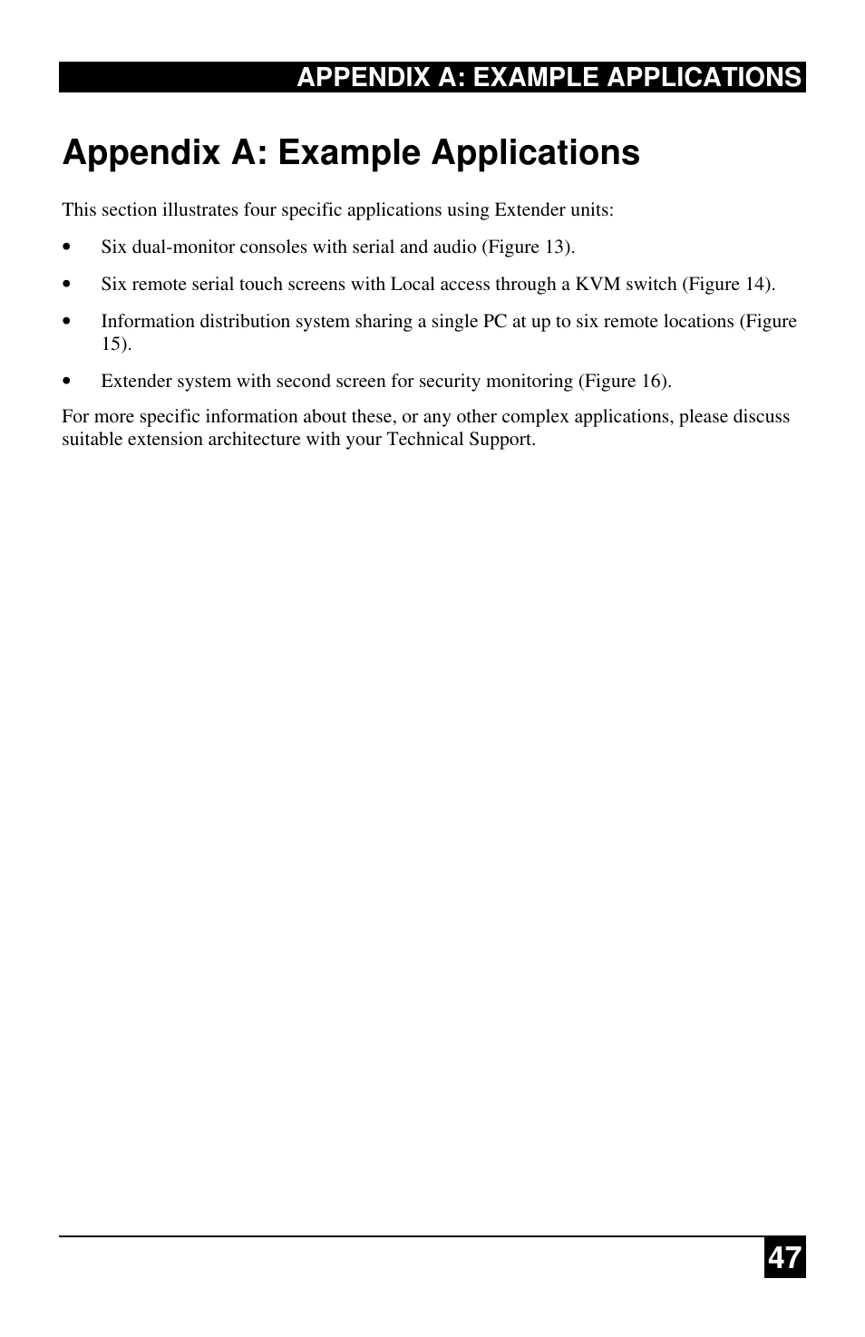 Appendix a: example applications | Black Box ACU2222A User Manual | Page 48 / 66