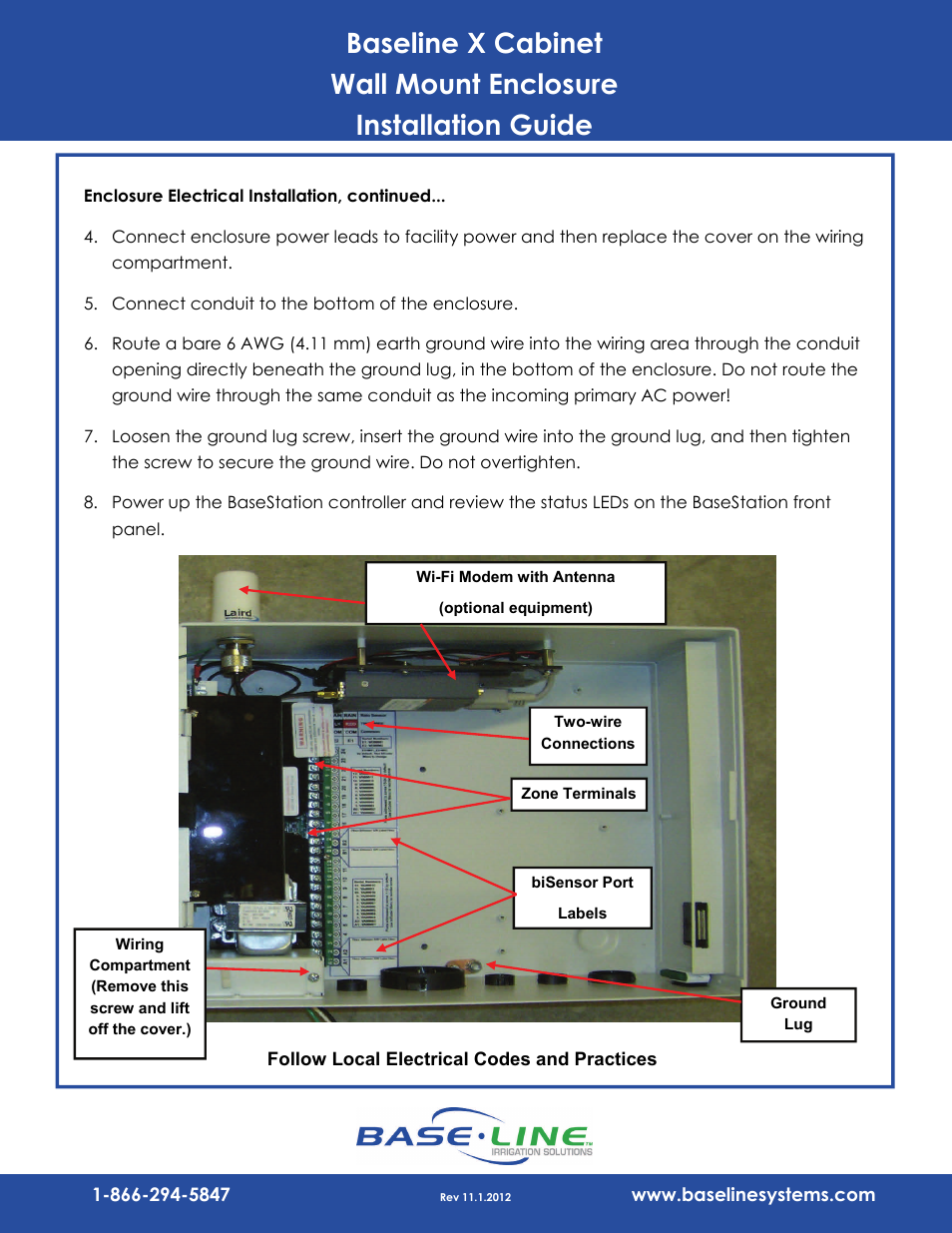 Baseline Systems X Cabinet User Manual | Page 2 / 2