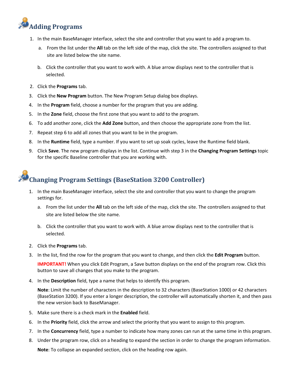 Adding programs | Baseline Systems BaseManager 2.0 User Manual | Page 18 / 32