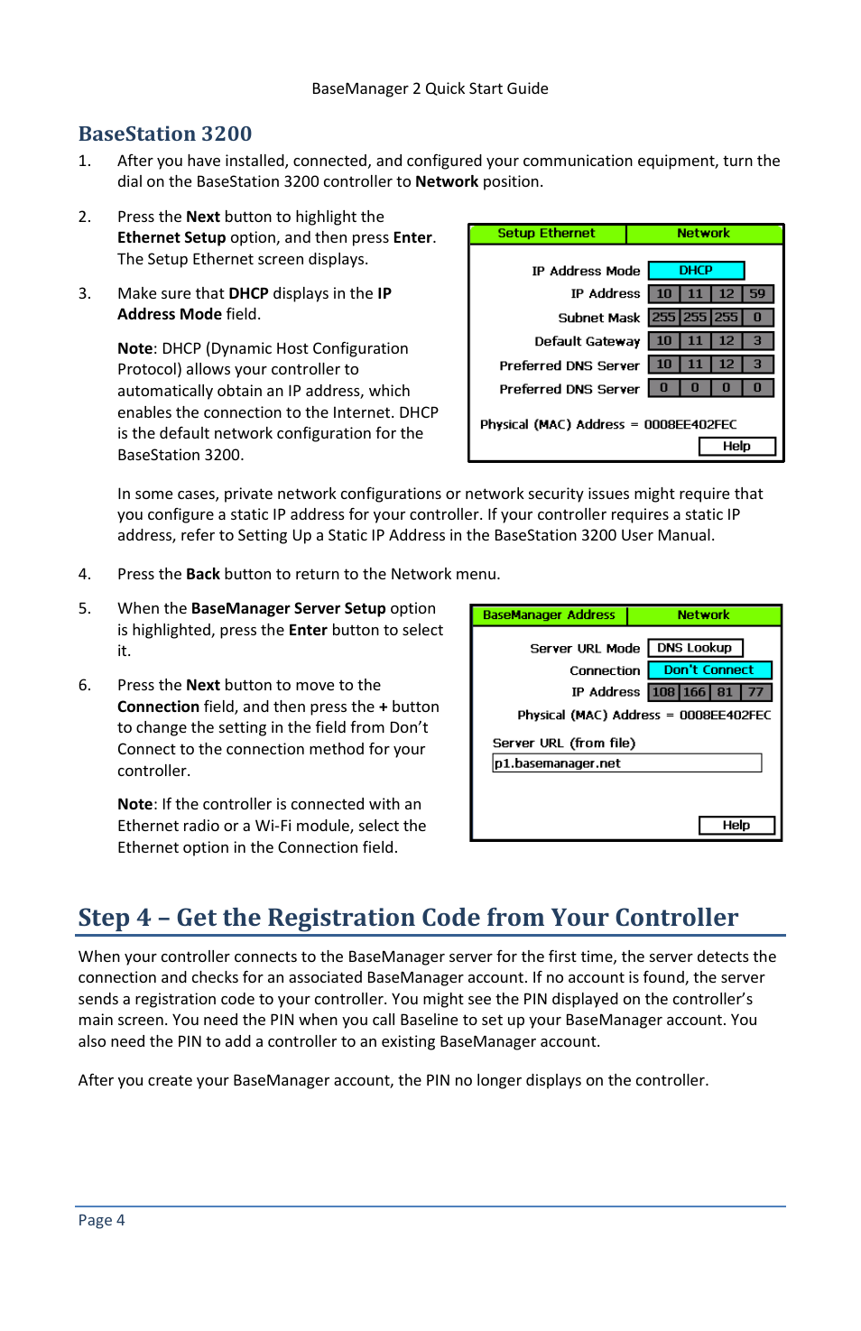 Basestation 3200 | Baseline Systems BaseManager 2.0 User Manual | Page 8 / 14