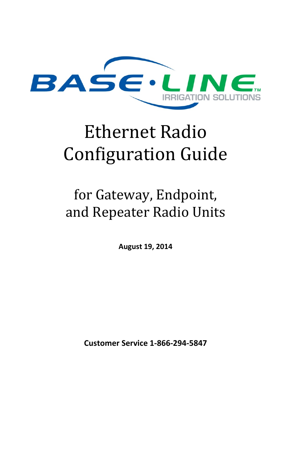 Baseline Systems Ethernet Radio User Manual | 35 pages