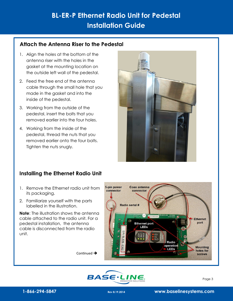 Baseline Systems Ethernet Radio User Manual | Page 3 / 5