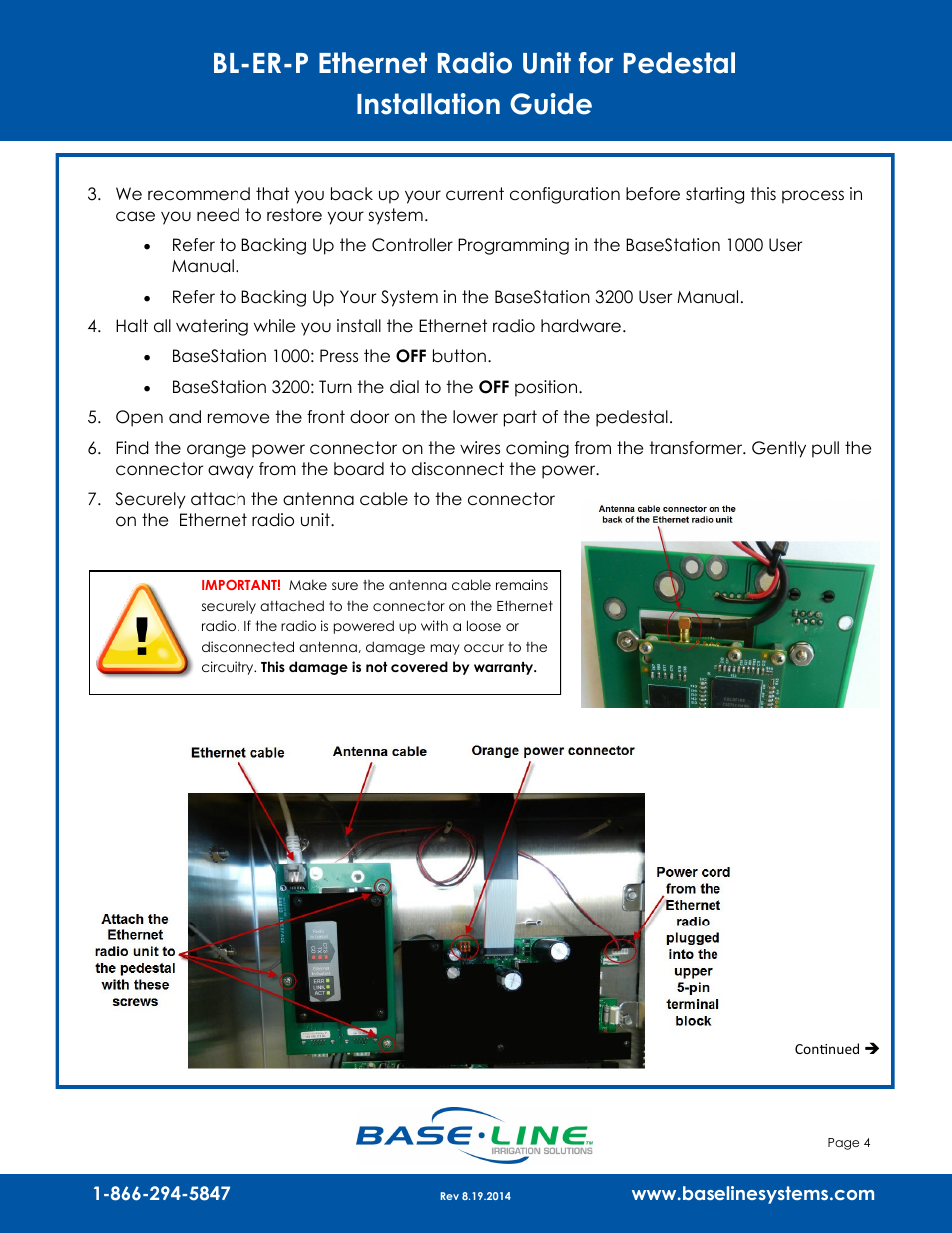 Baseline Systems Ethernet Radio User Manual | Page 4 / 5