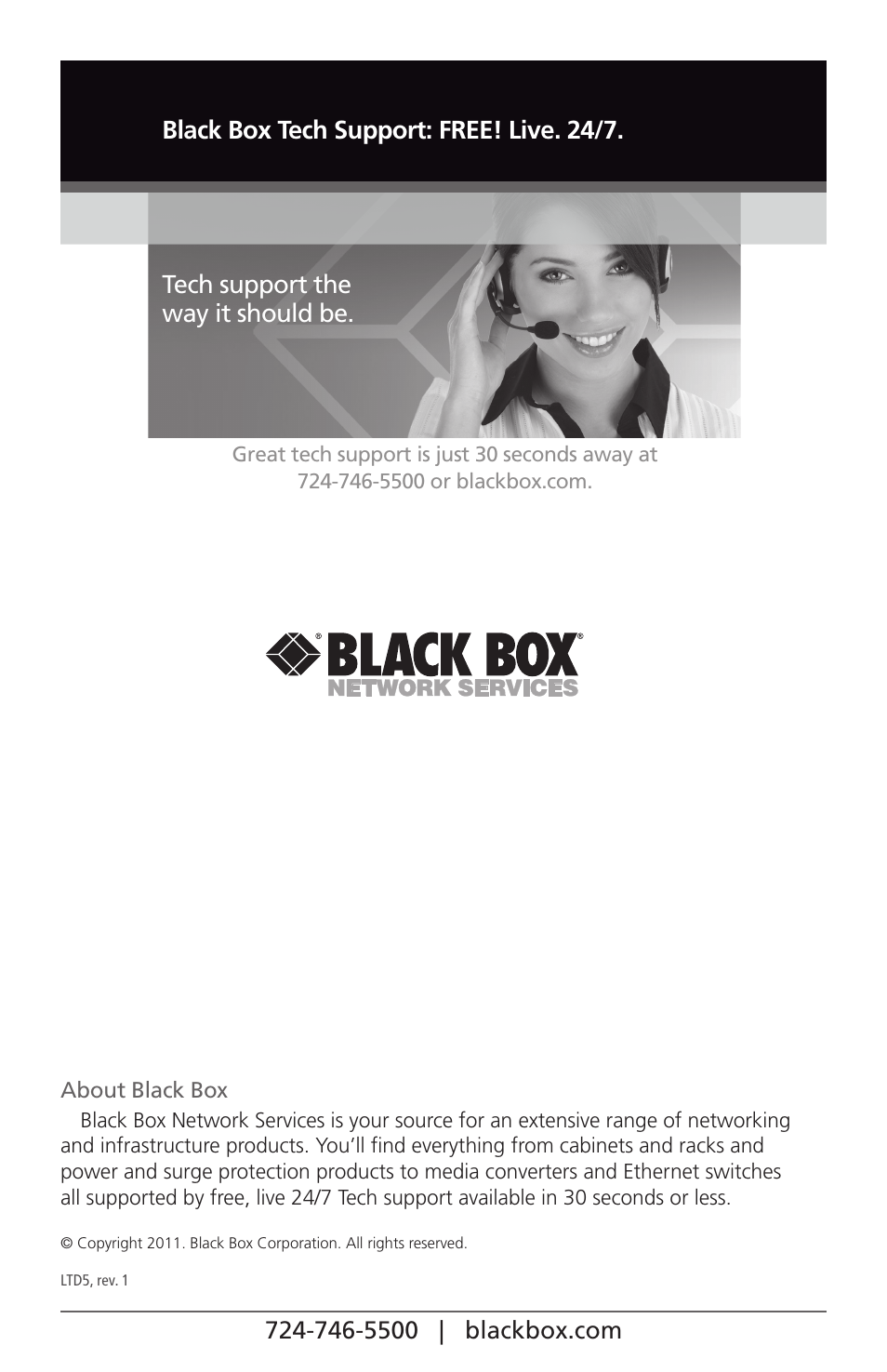 Black box | Black Box LTD8 User Manual | Page 16 / 16
