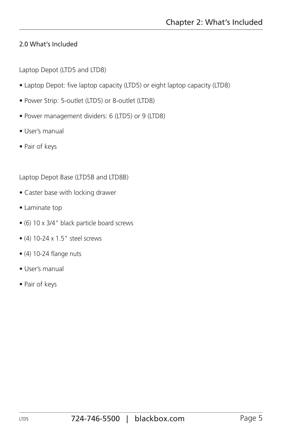 Black Box LTD8 User Manual | Page 5 / 16