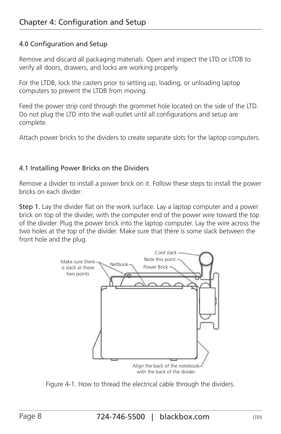 Chapter 4: configuration and setup | Black Box LTD8 User Manual | Page 8 / 16