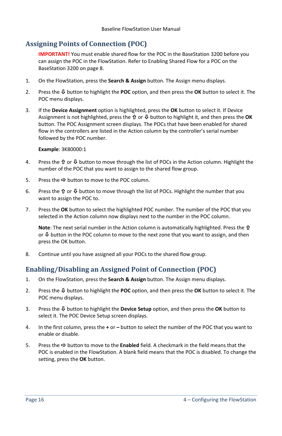 Assigning points of connection (poc) | Baseline Systems FlowStation User Manual | Page 20 / 41