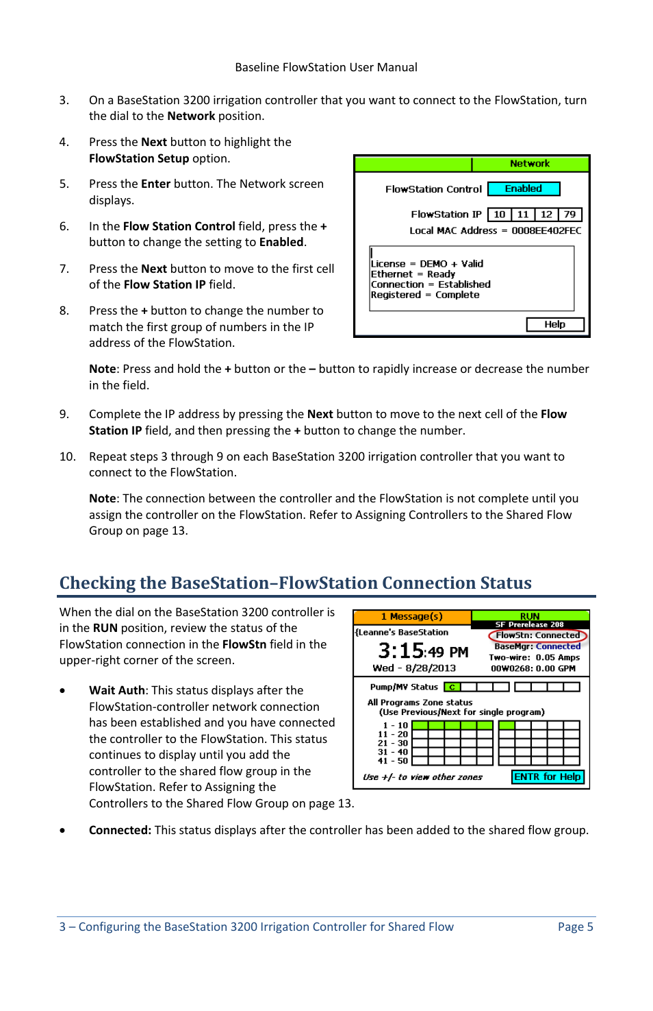 Baseline Systems FlowStation User Manual | Page 9 / 41