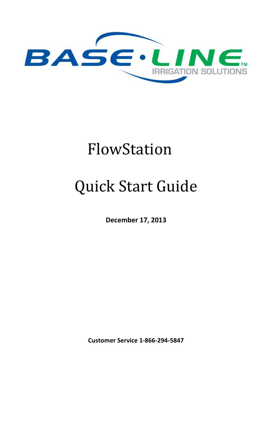 Baseline Systems FlowStation User Manual | 13 pages