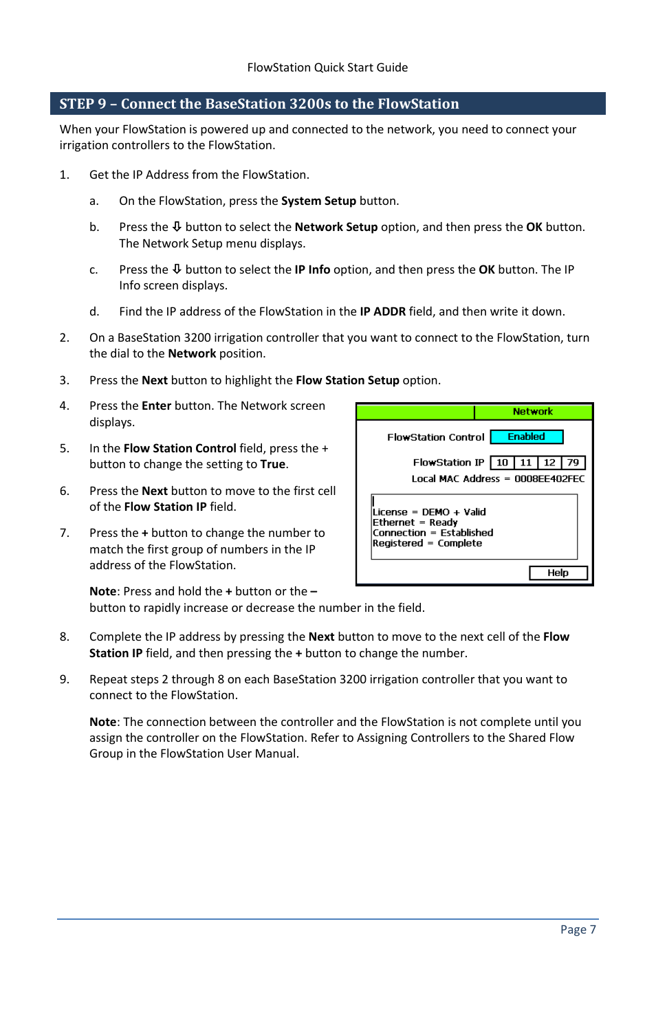 Baseline Systems FlowStation User Manual | Page 11 / 13