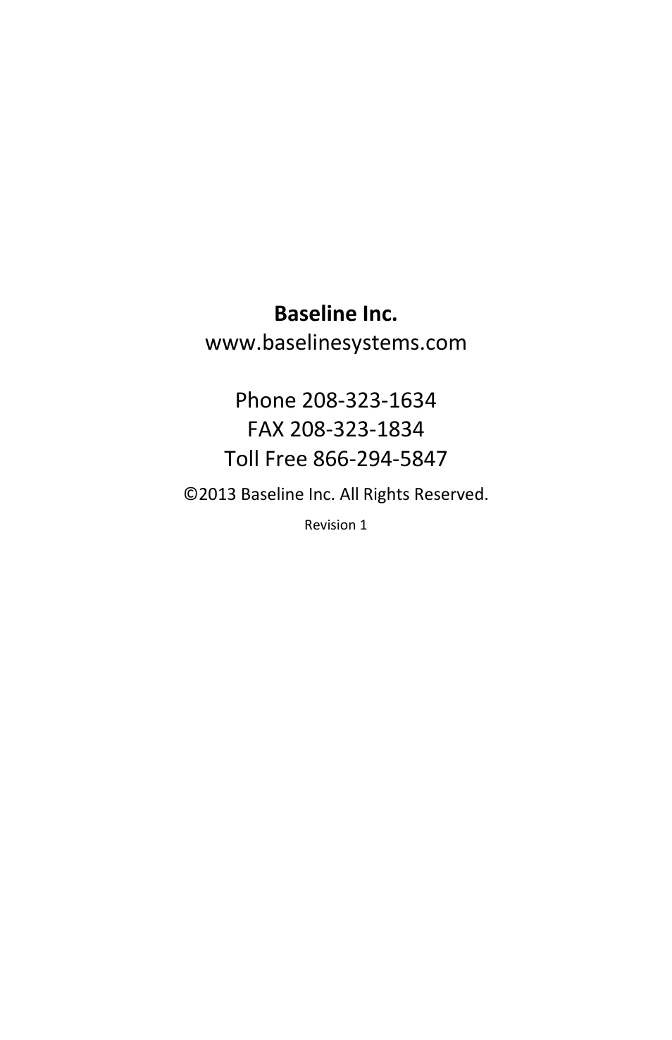 Baseline Systems FlowStation User Manual | Page 2 / 13