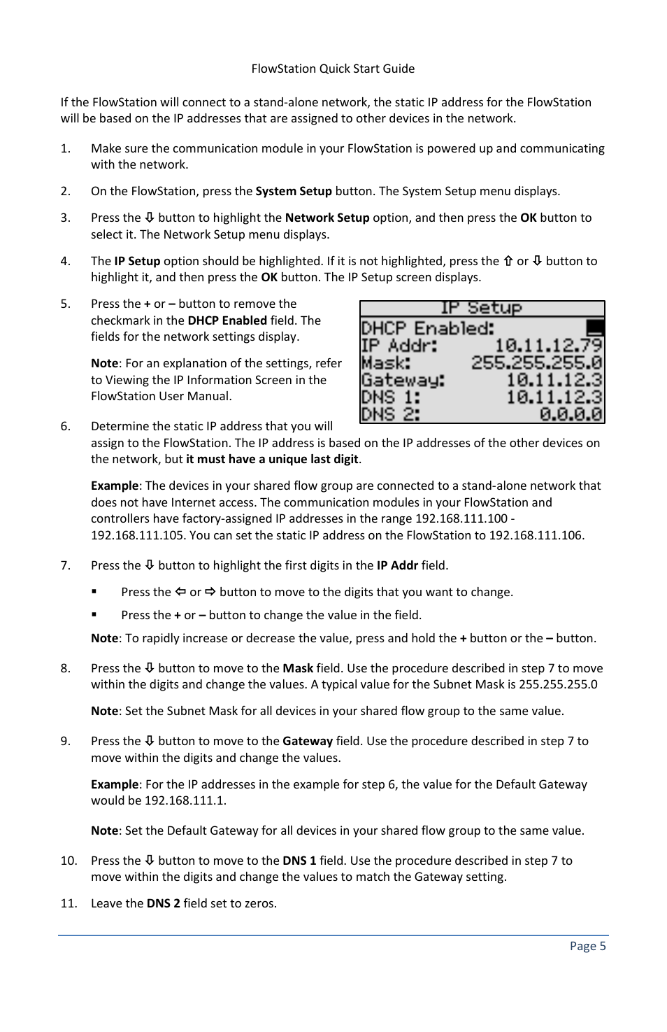 Baseline Systems FlowStation User Manual | Page 9 / 13