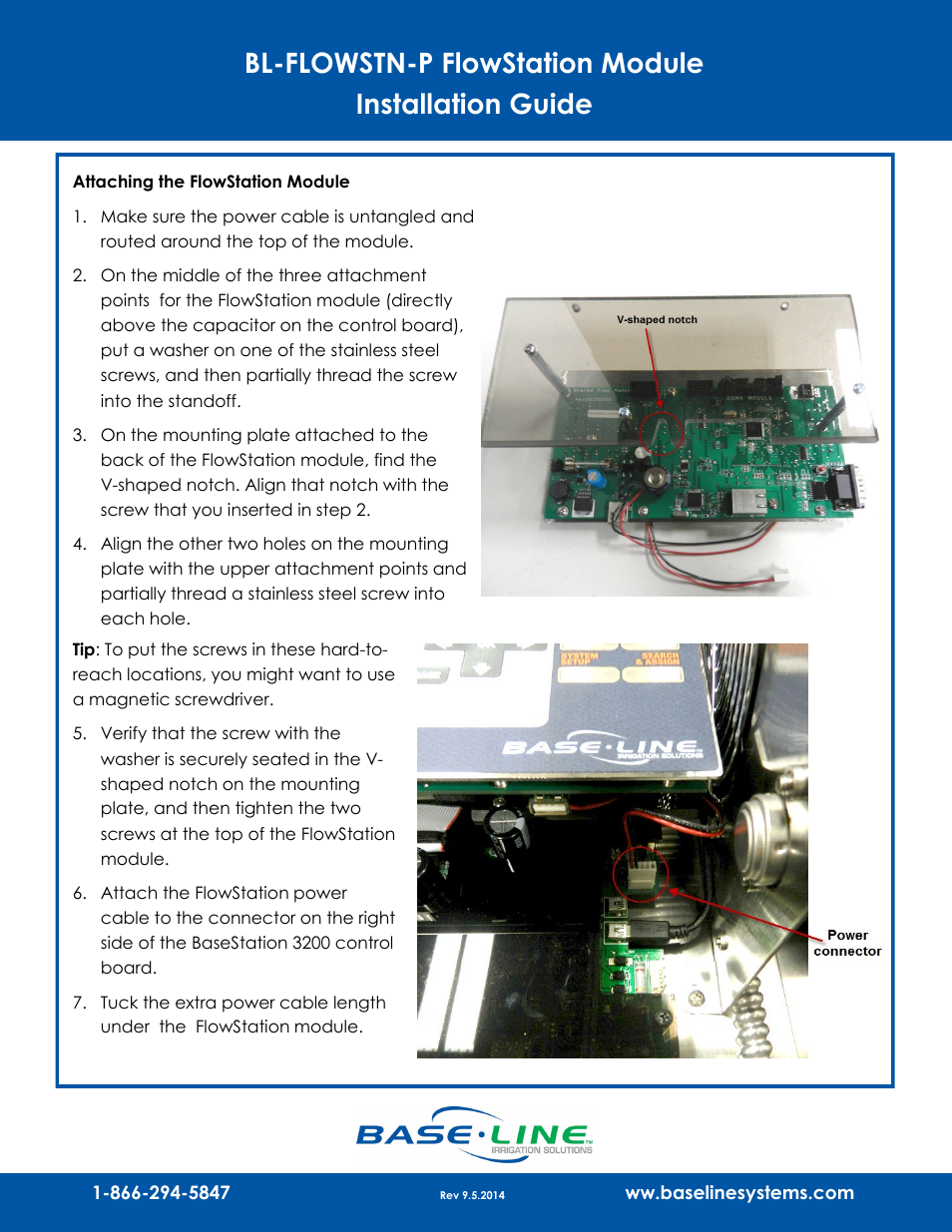 Bl-flowstn-p flowstation module installation guide | Baseline Systems BL-FLOWSTN-P FlowStation Module User Manual | Page 3 / 4