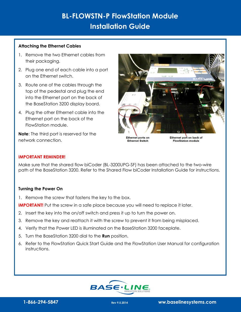 Bl-flowstn-p flowstation module installation guide | Baseline Systems BL-FLOWSTN-P FlowStation Module User Manual | Page 4 / 4