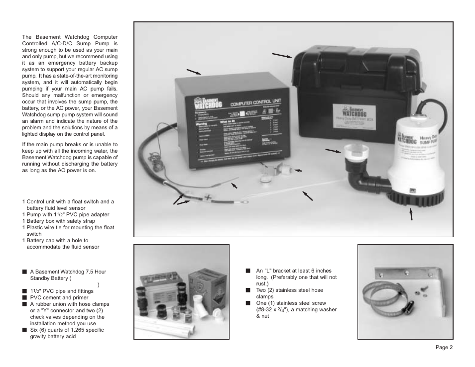 Introduction | Basement Watchdog Big Dog User Manual | Page 3 / 16