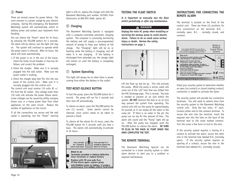 Basement Watchdog Special User Manual | Page 16 / 20