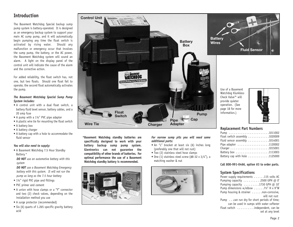 Introduction | Basement Watchdog Special User Manual | Page 3 / 20