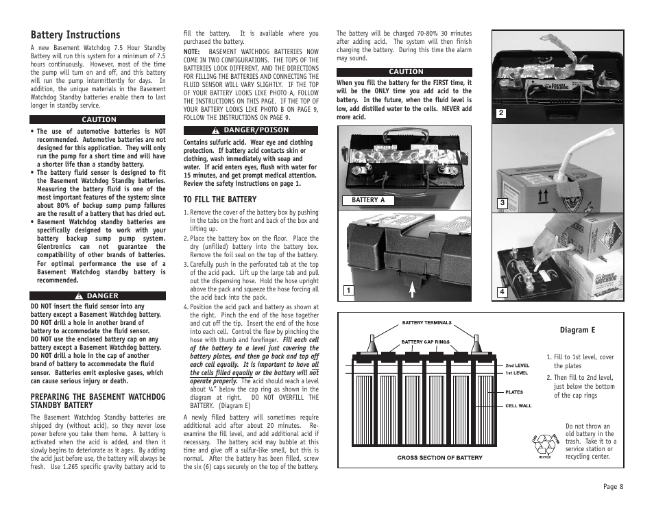 Battery instructions | Basement Watchdog Special User Manual | Page 9 / 20