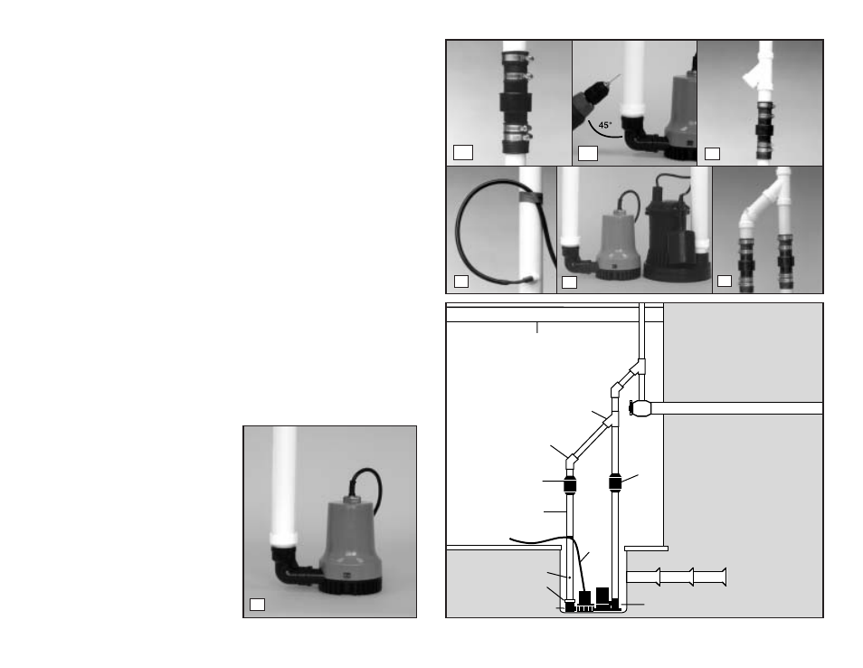 Pump & pipe installation instructions, Diagram b | Basement Watchdog Special User Manual | Page 6 / 12