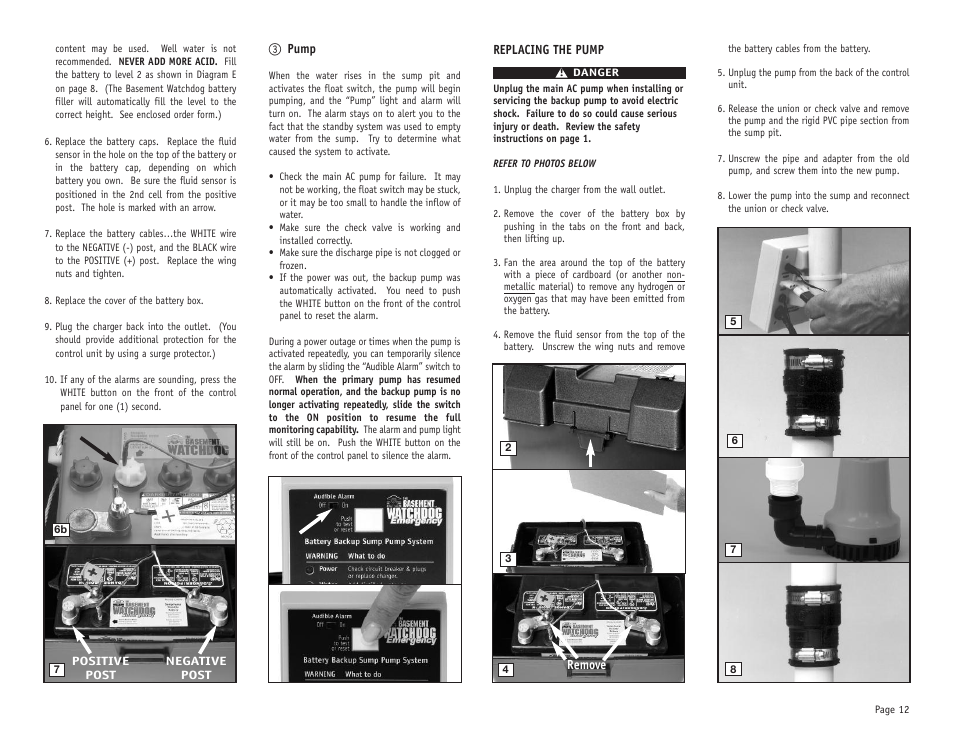 Basement Watchdog Emergency User Manual | Page 13 / 20