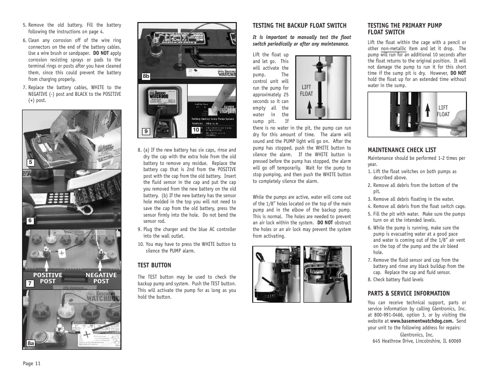 Basement Watchdog Combo User Manual | Page 12 / 15