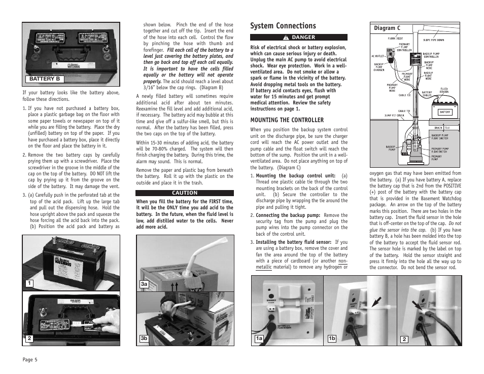 System connections | Basement Watchdog Combo User Manual | Page 6 / 15