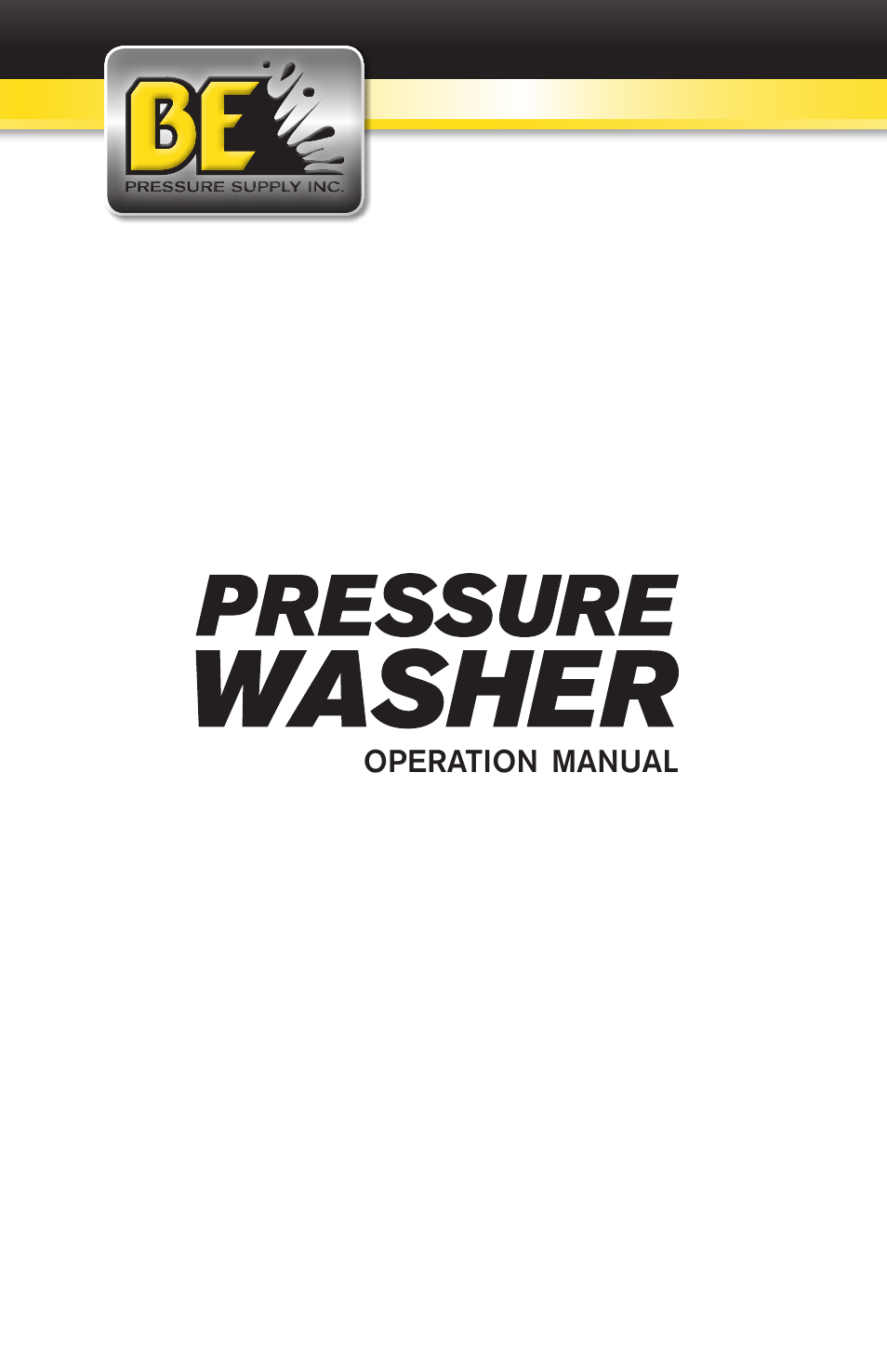 BE Pressure supply 270cc Honda GX270 B389HC User Manual | 36 pages