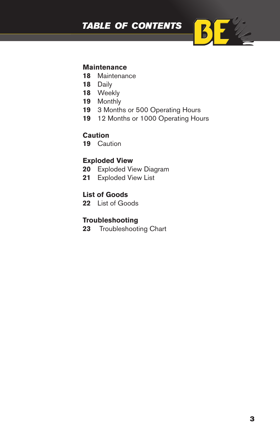 BE Pressure supply 3 Gallon Horizontal Air Compressor AC153 User Manual | Page 3 / 24