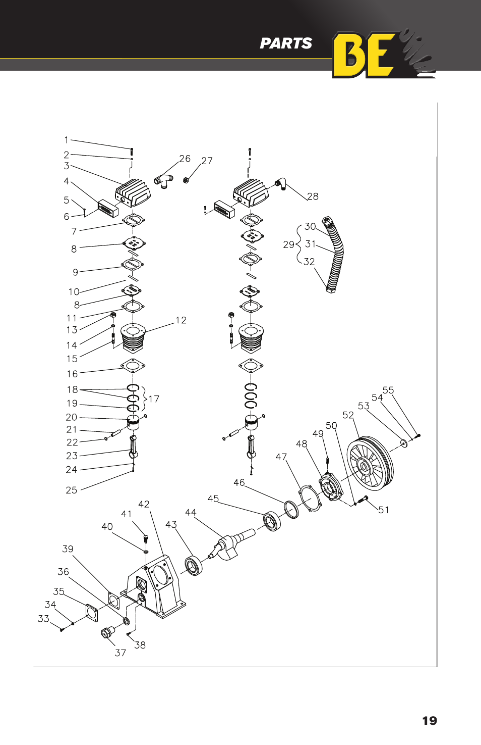 BE Pressure supply 8 Gallon Wheeled Gas Air Compressor AC658HB User Manual | Page 19 / 20