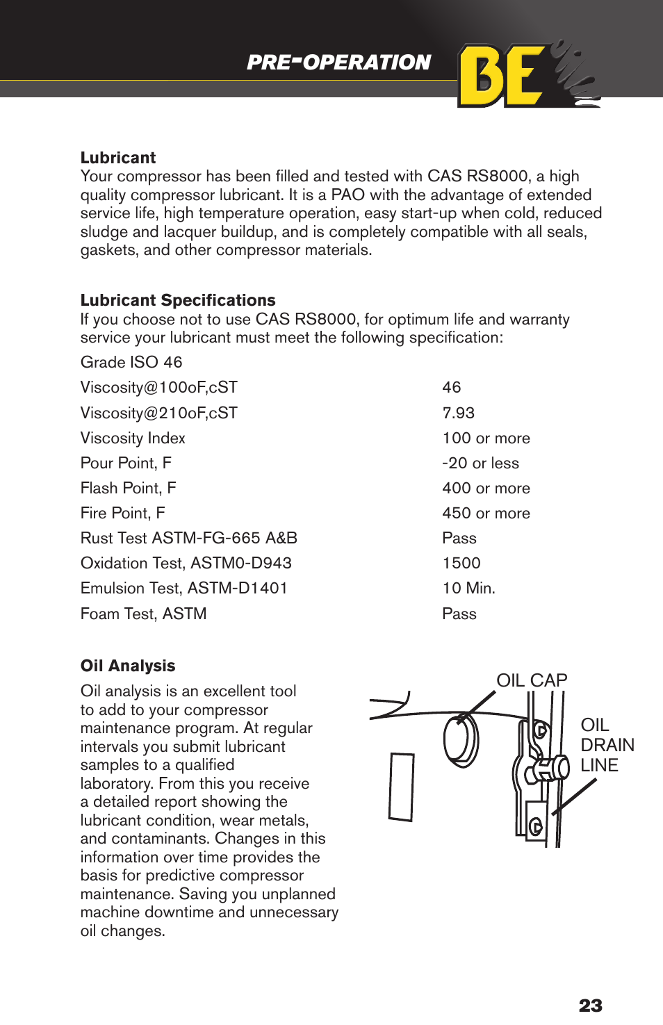 Operation | BE Pressure supply 80 Gallon Enclosed Rotary Screw Compressor AC1080SQ User Manual | Page 23 / 37