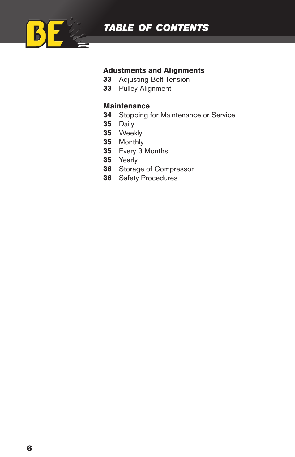 BE Pressure supply 80 Gallon Enclosed Rotary Screw Compressor AC1080SQ User Manual | Page 6 / 37