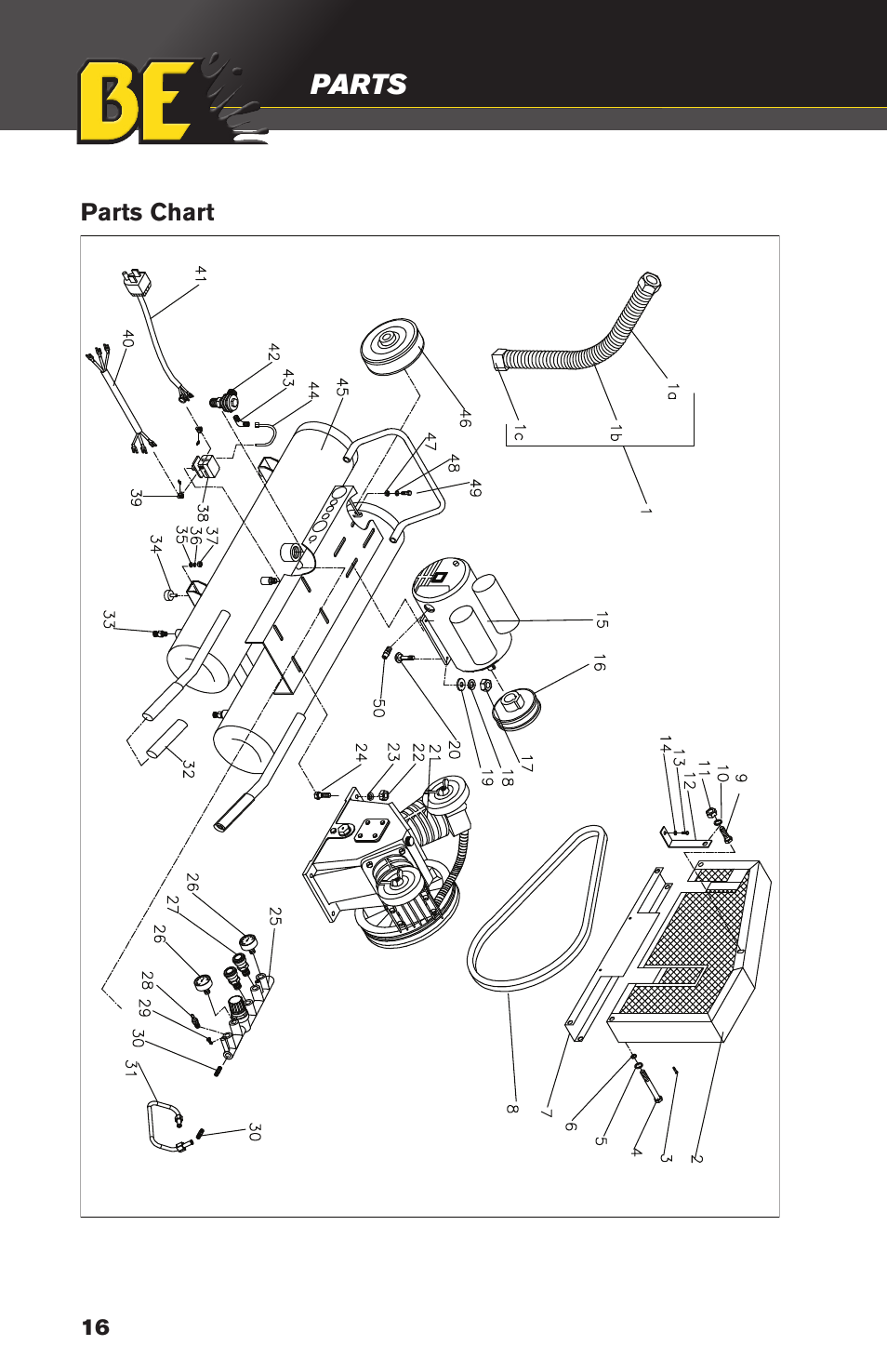 BE Pressure supply 8 Gallon Wheeled Electric Air Compressor AC1511B User Manual | Page 16 / 20