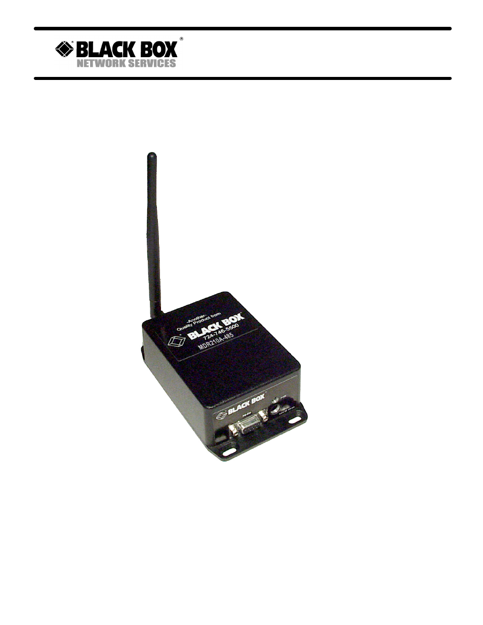 Black Box MDR210A-485 User Manual | 14 pages