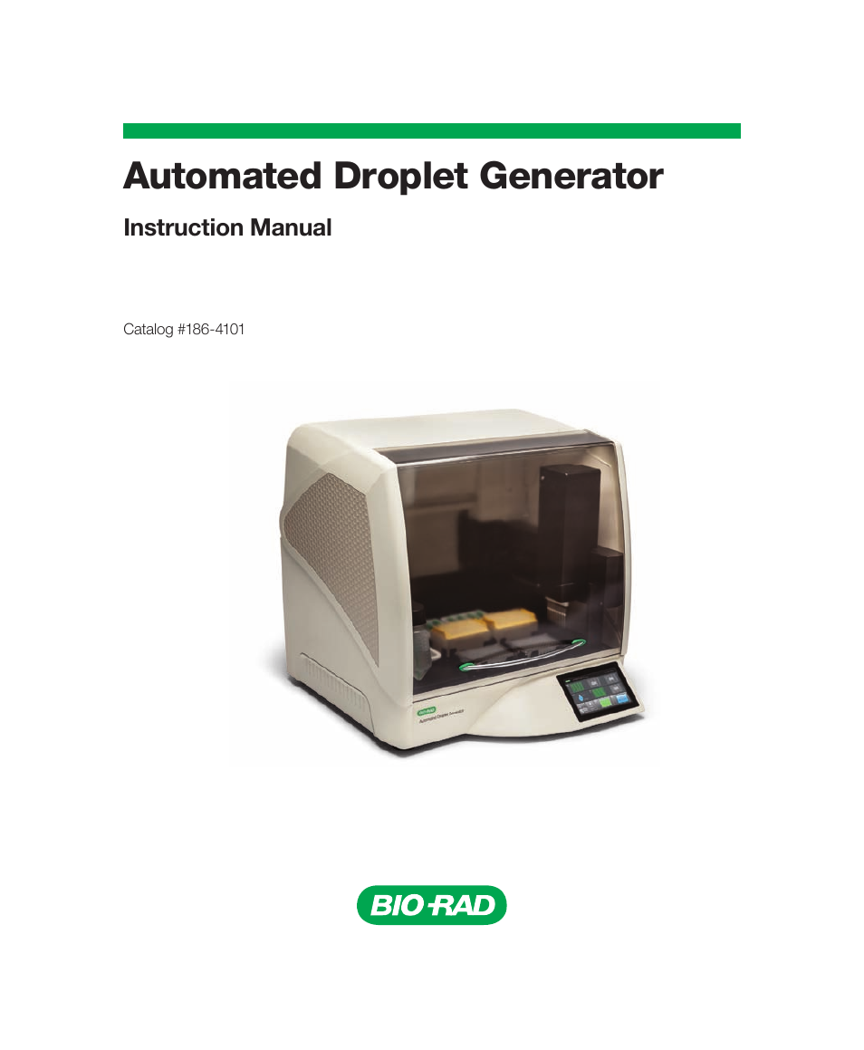 Bio-Rad QX200™ AutoDG™ Droplet Digital™ PCR System User Manual | 48 pages