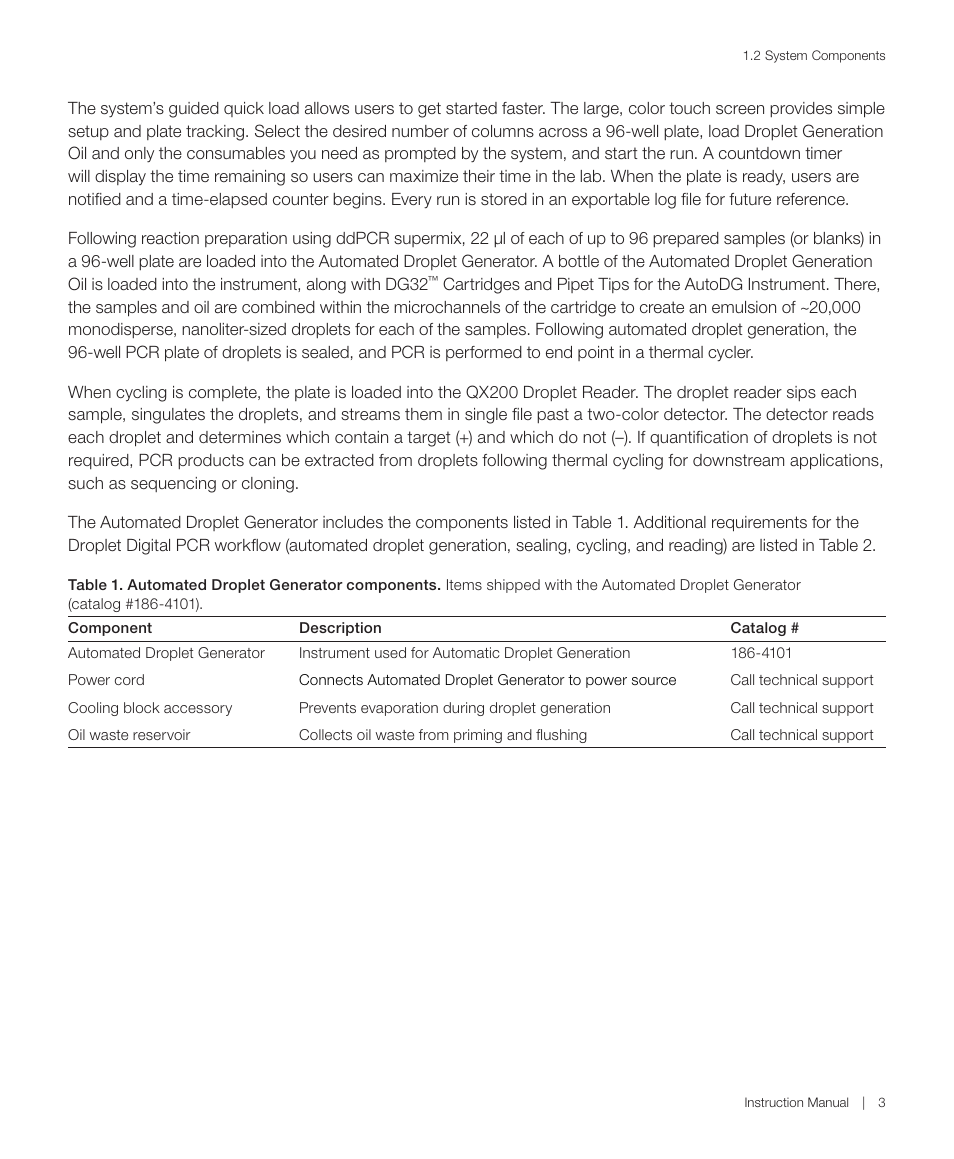 Bio-Rad QX200™ AutoDG™ Droplet Digital™ PCR System User Manual | Page 11 / 48