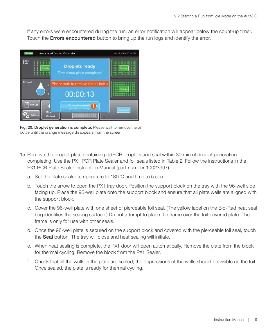 Bio-Rad QX200™ AutoDG™ Droplet Digital™ PCR System User Manual | Page 27 / 48