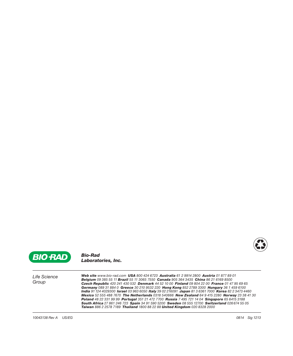 Bio-Rad QX200™ AutoDG™ Droplet Digital™ PCR System User Manual | Page 48 / 48