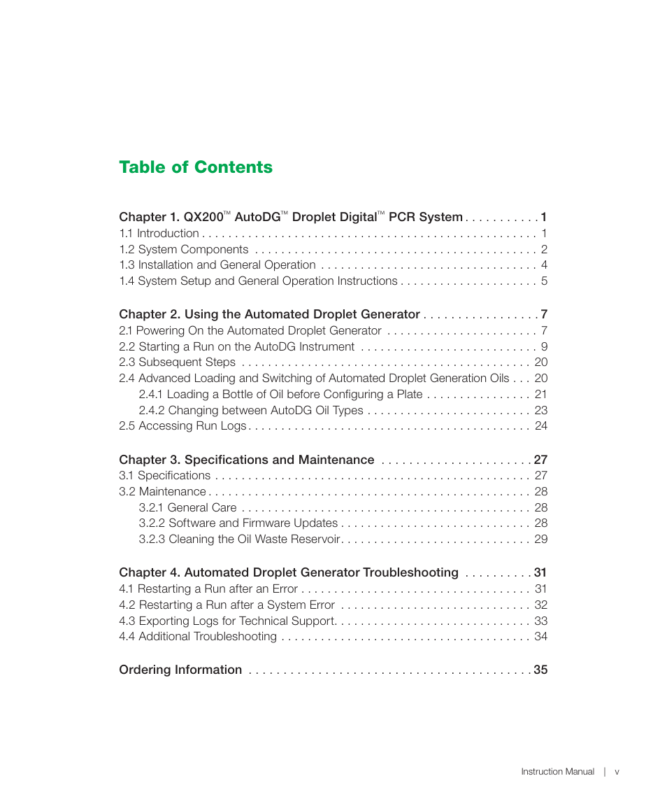 Bio-Rad QX200™ AutoDG™ Droplet Digital™ PCR System User Manual | Page 7 / 48