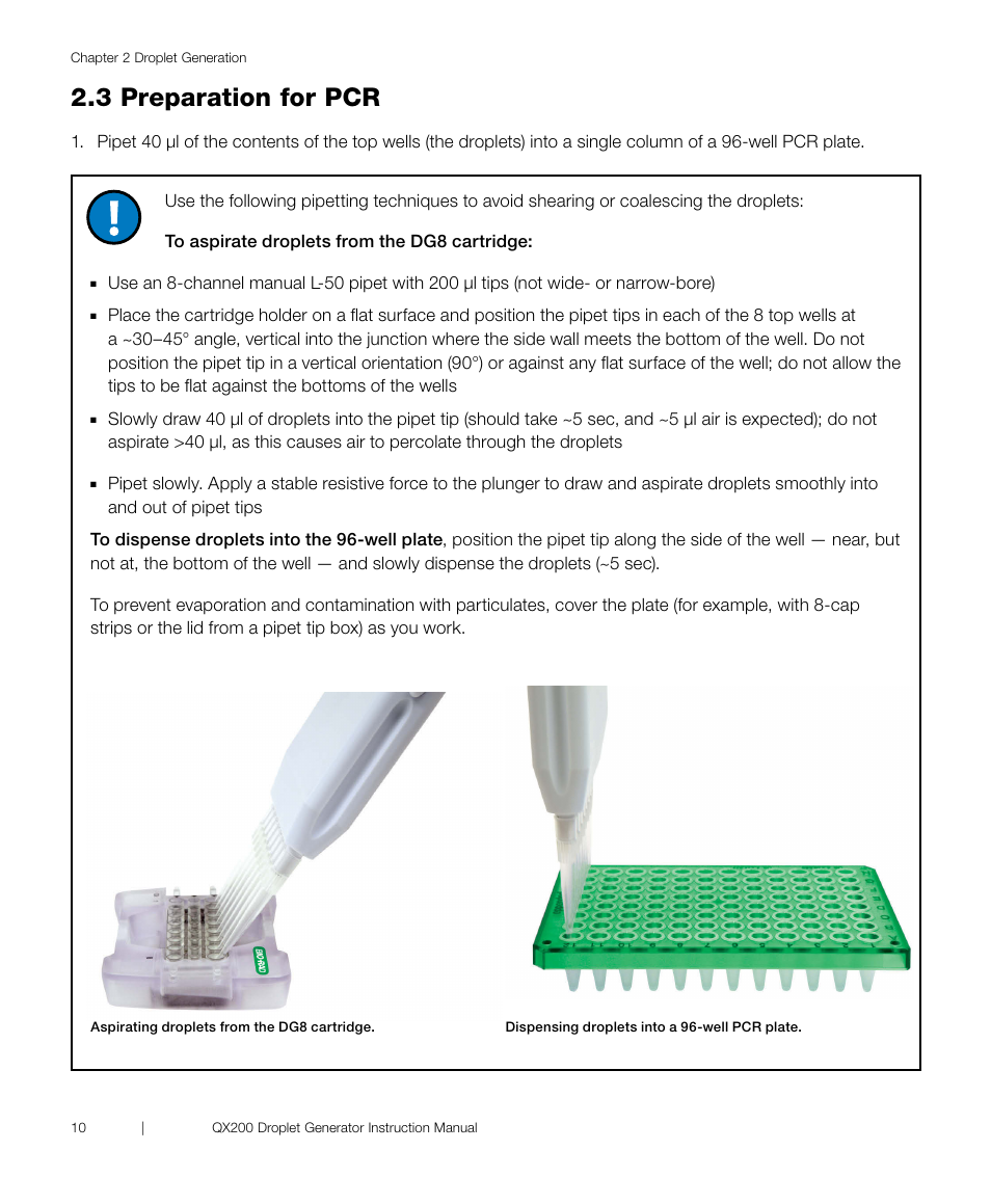 3 preparation for pcr | Bio-Rad ddPCR™ Supermix for Probes User Manual | Page 18 / 28