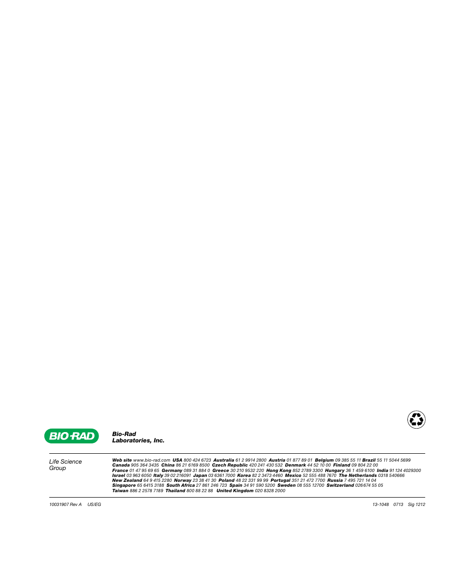 Bio-Rad ddPCR™ Supermix for Probes User Manual | Page 28 / 28