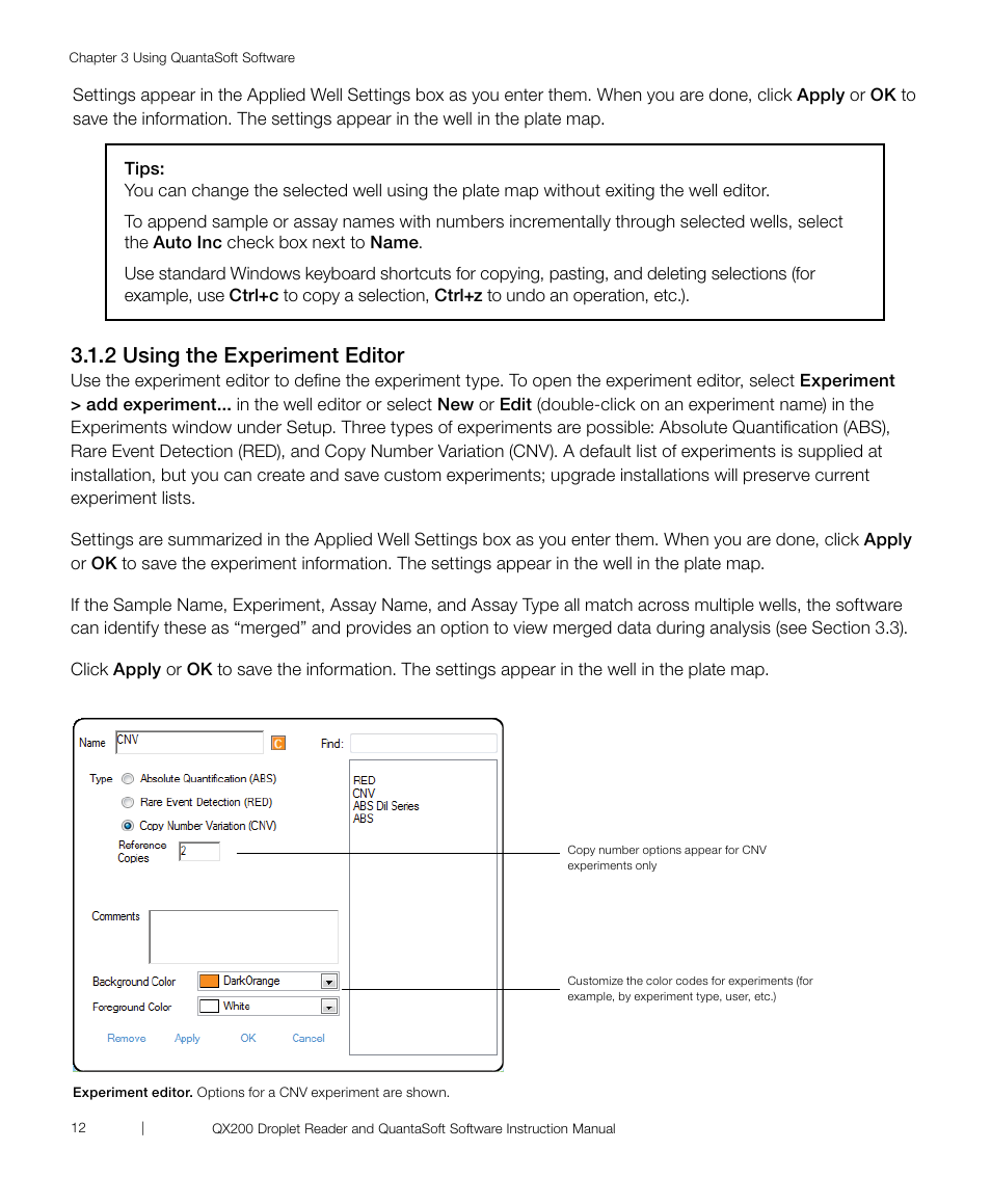 2 using the experiment editor | Bio-Rad ddPCR™ Supermix for Probes User Manual | Page 20 / 36