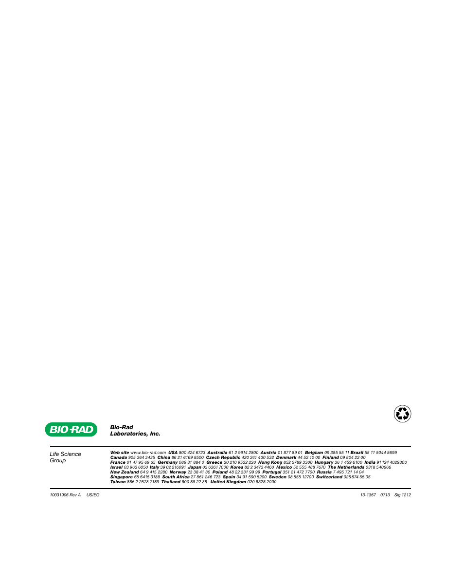 Bio-Rad ddPCR™ Supermix for Probes User Manual | Page 36 / 36