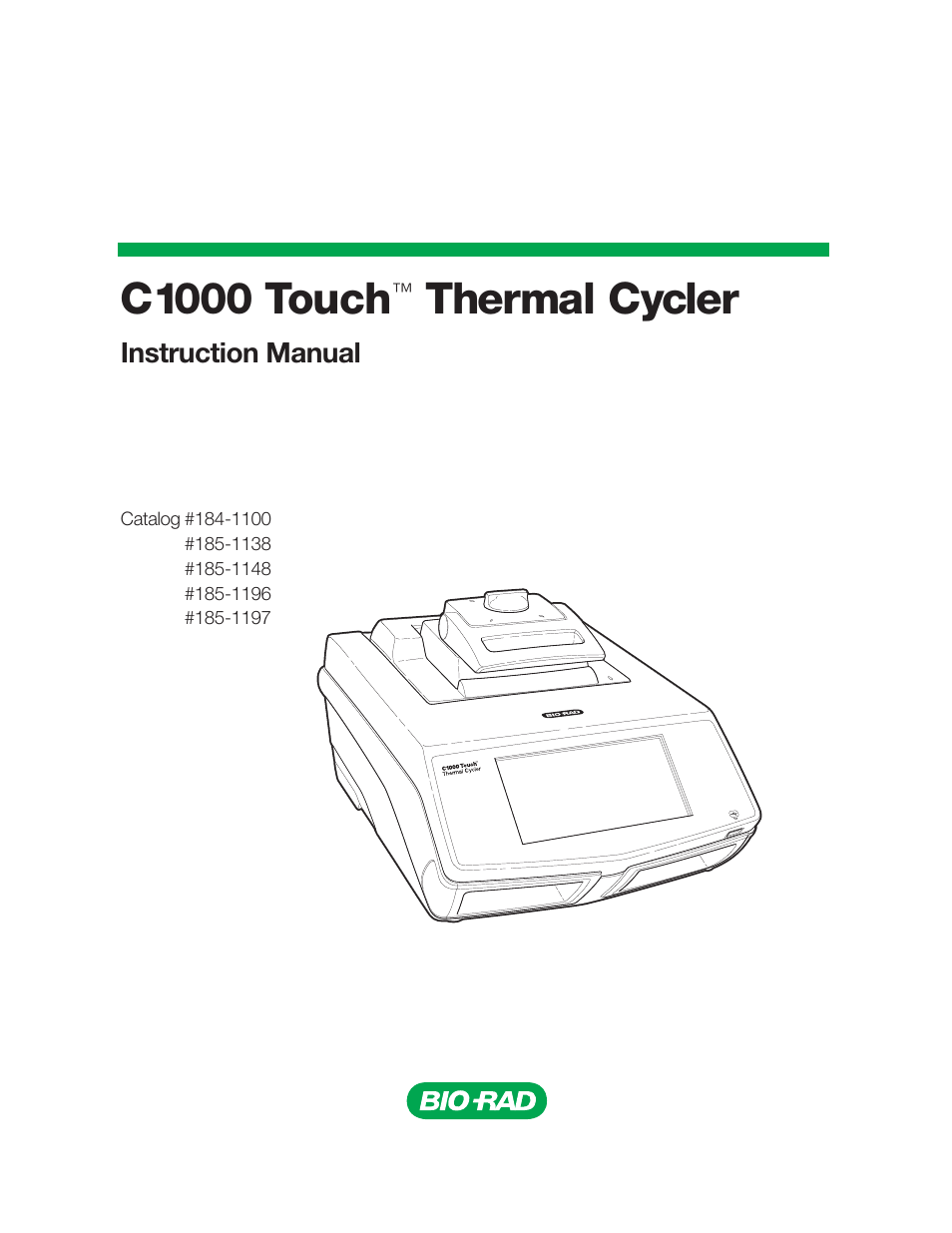 Bio-Rad C1000 Touch™ Thermal Cycler User Manual | 61 pages