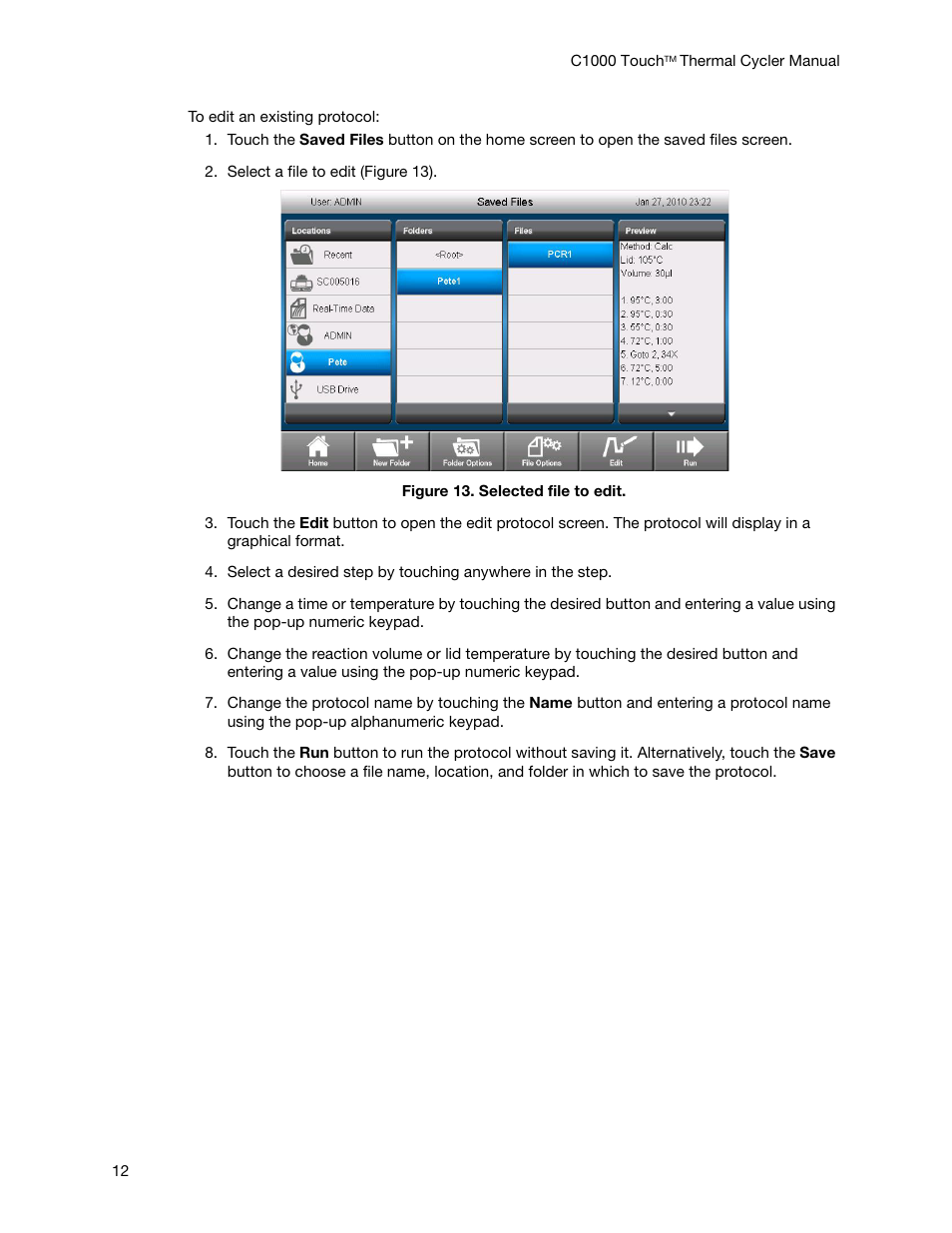 Bio-Rad C1000 Touch™ Thermal Cycler User Manual | Page 21 / 61