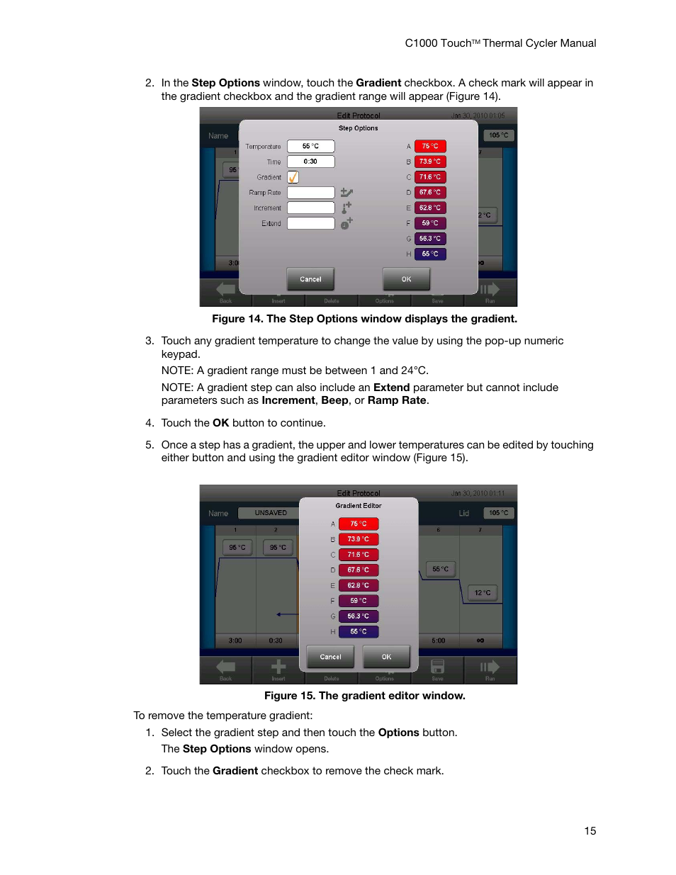 Bio-Rad C1000 Touch™ Thermal Cycler User Manual | Page 24 / 61