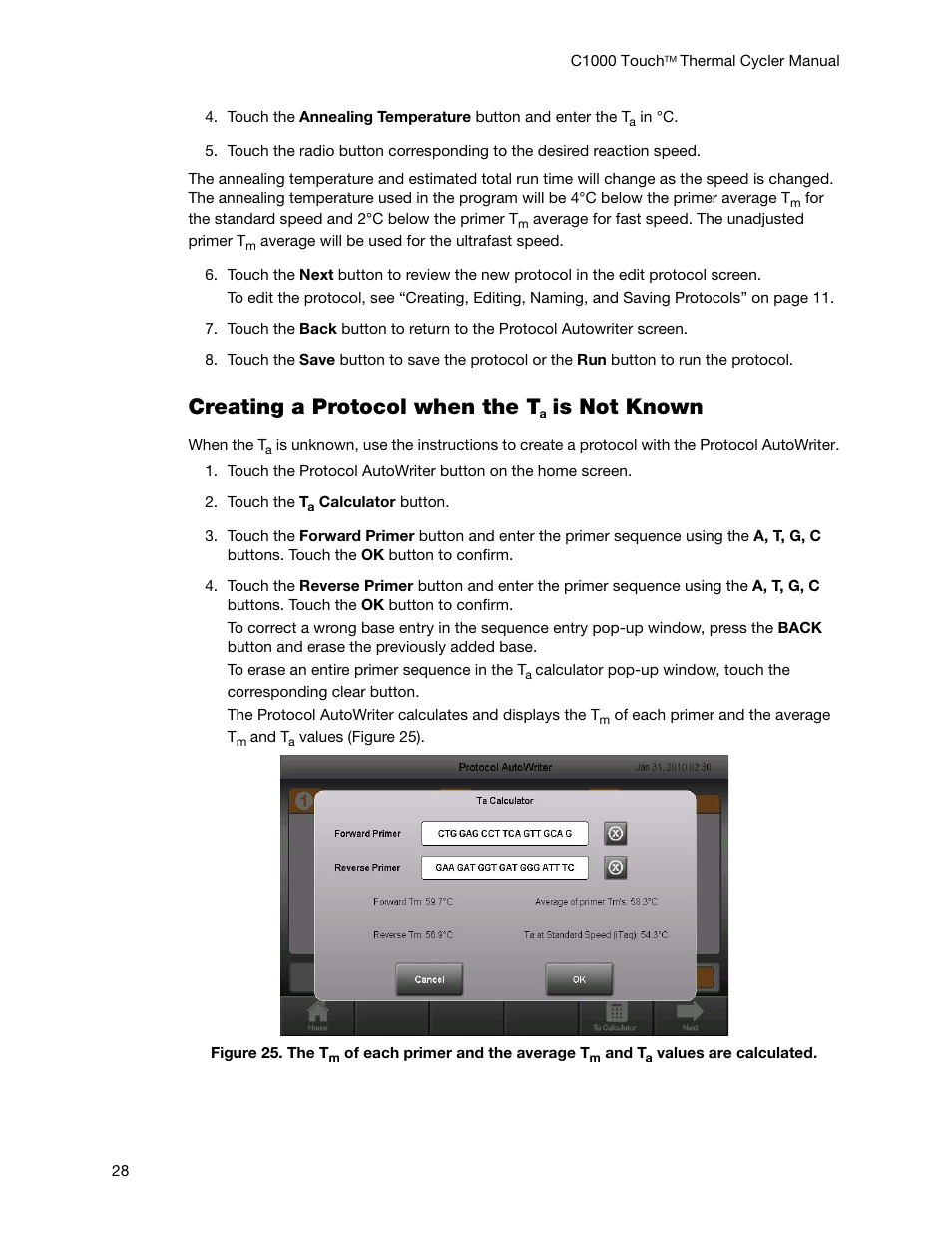 Creating a protocol when the t, Is not known | Bio-Rad C1000 Touch™ Thermal Cycler User Manual | Page 37 / 61
