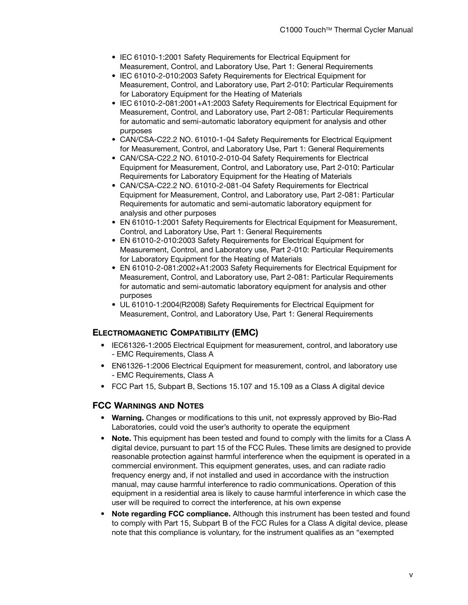 Bio-Rad C1000 Touch™ Thermal Cycler User Manual | Page 6 / 61